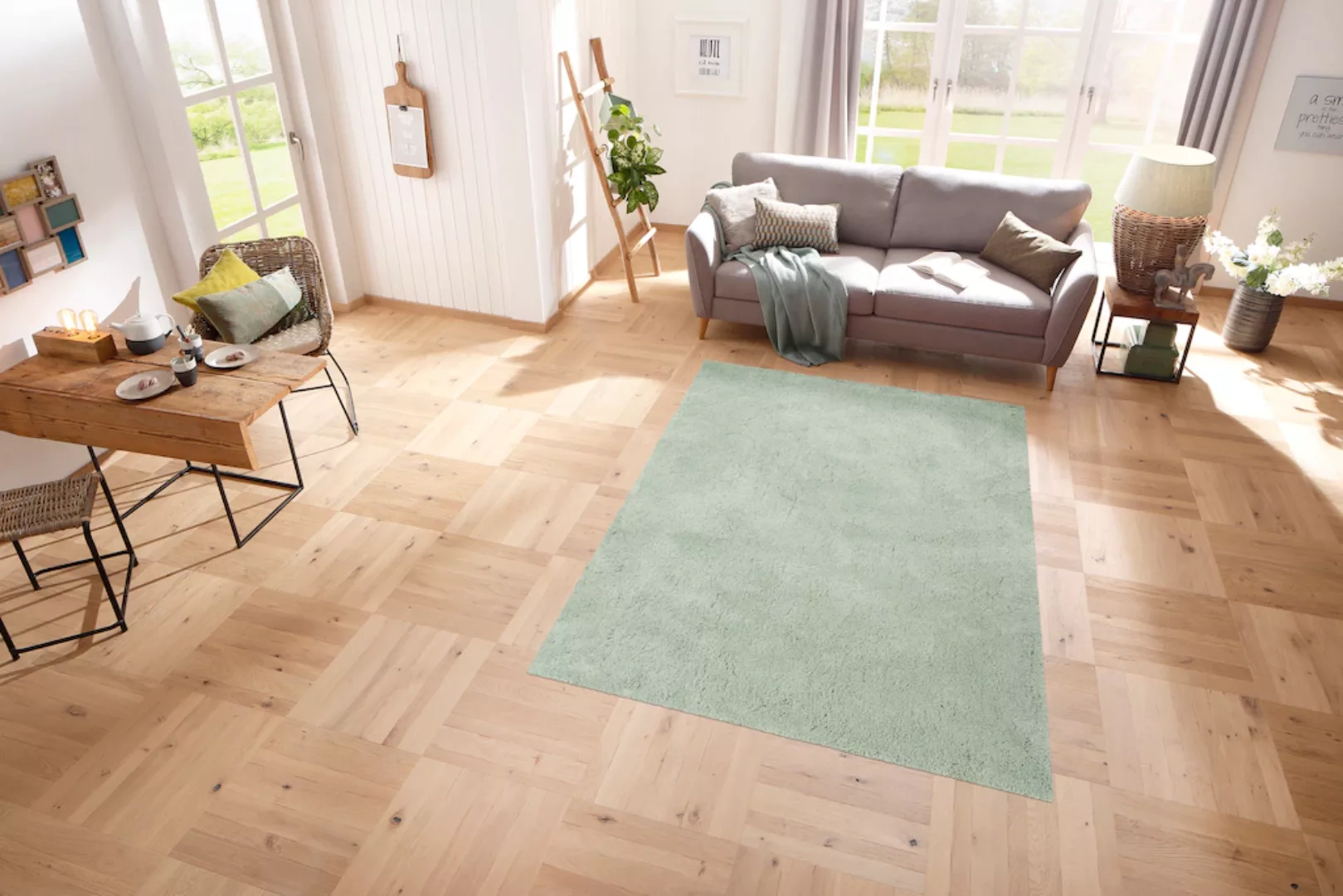 my home Teppich »Desner, Hochflor Teppiche«, rechteckig günstig online kaufen