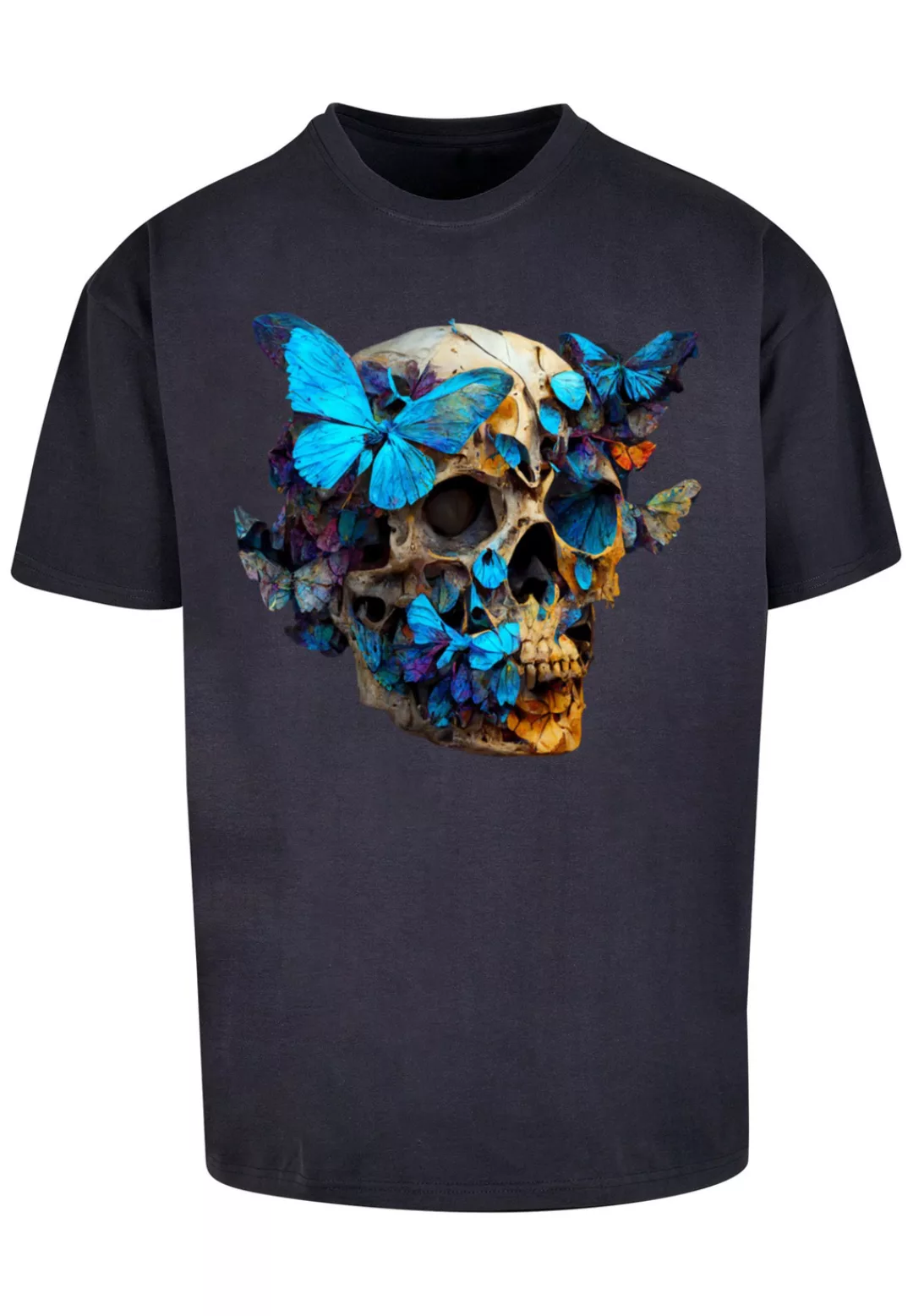 F4NT4STIC T-Shirt "Schmetterling Skull OVERSIZE TEE" günstig online kaufen