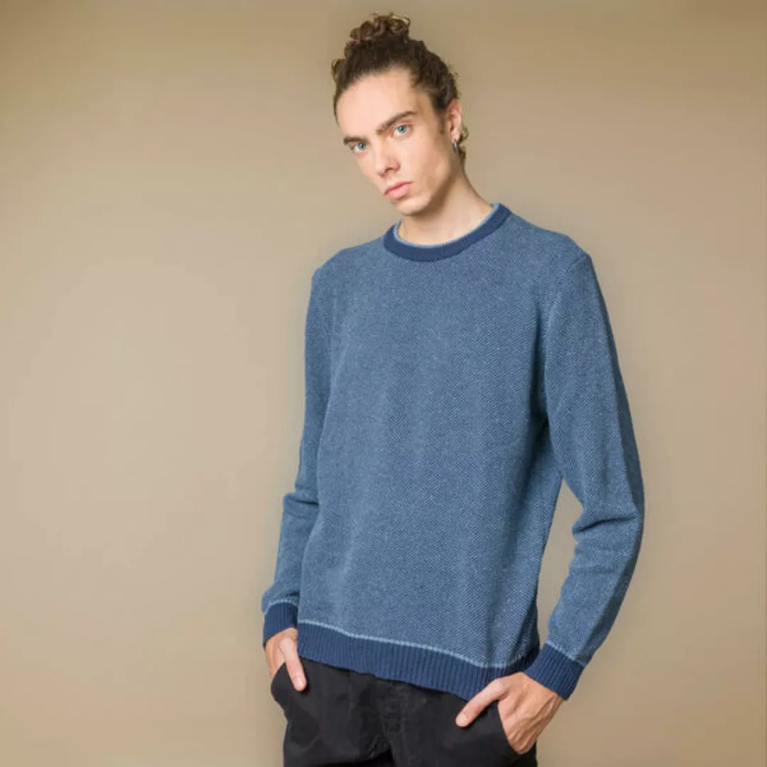 Recycelter Pullover Aus Denim-baumwolle Renzo günstig online kaufen