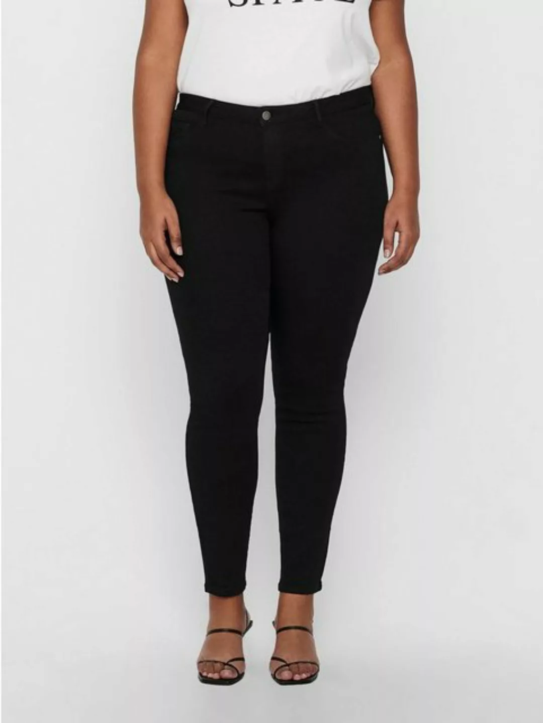 Carmakoma by Only Damen Jeans CARTHUNDER PUSH UP REG SKINNY JEANS - Skinny günstig online kaufen