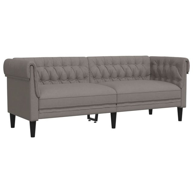 vidaXL Sofa Chesterfield-Sofa 3-Sitzer Taupe Stoff günstig online kaufen