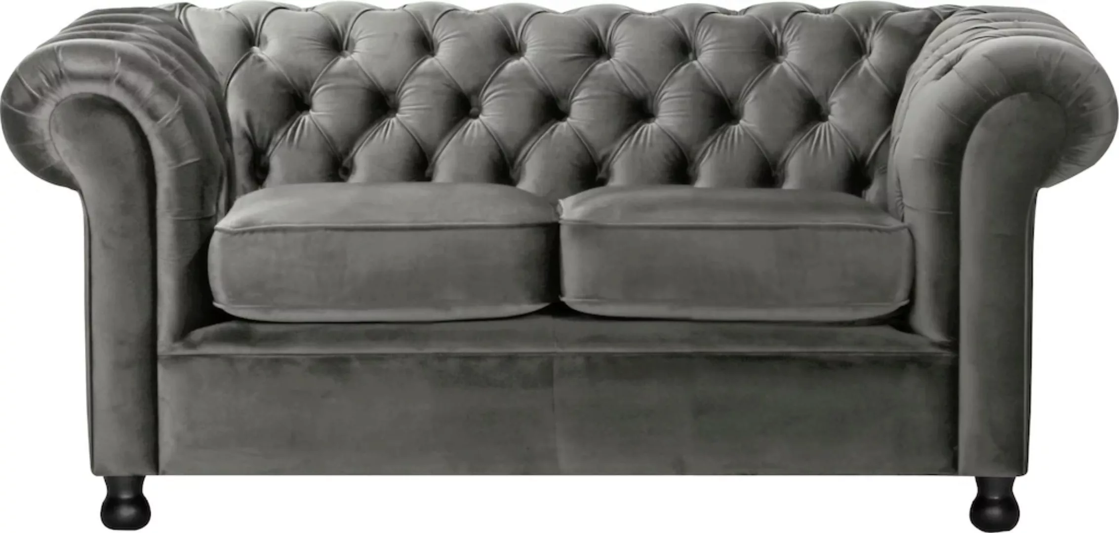 Home affaire Chesterfield-Sofa »Chesterfield Home 2-Sitzer«, mit edler Knop günstig online kaufen