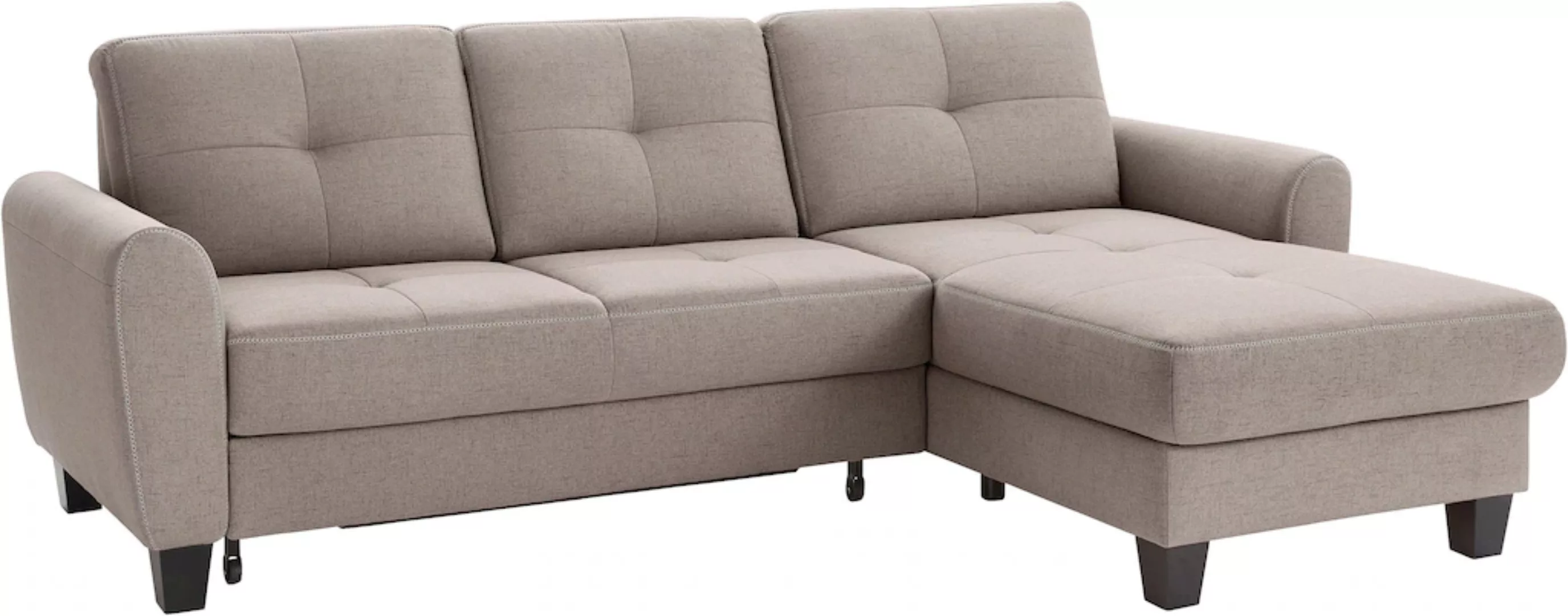 sit&more Ecksofa "Varese L-Form", mit Federkern, wahlweise mit Bettfunktion günstig online kaufen