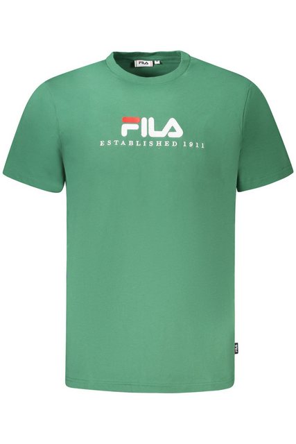 Fila T-Shirt Grünes Bio-Baumwoll Kurzarm-T-Shirt mit Rundhals günstig online kaufen