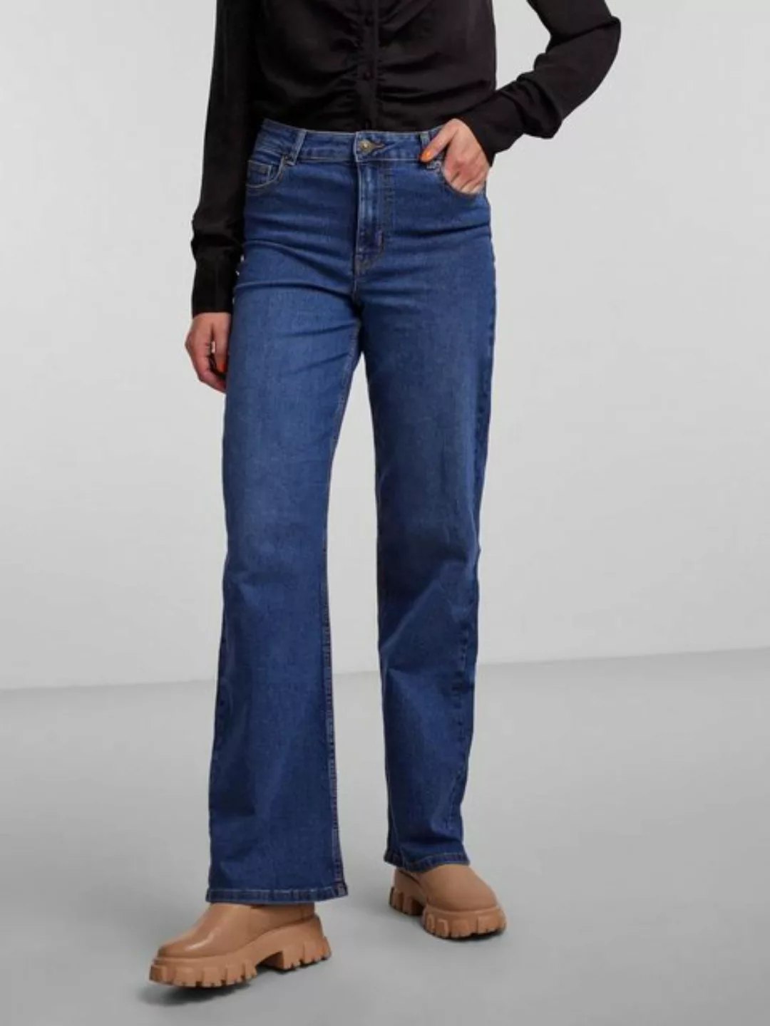 pieces Bootcut-Jeans PEGGY (1-tlg) Plain/ohne Details günstig online kaufen