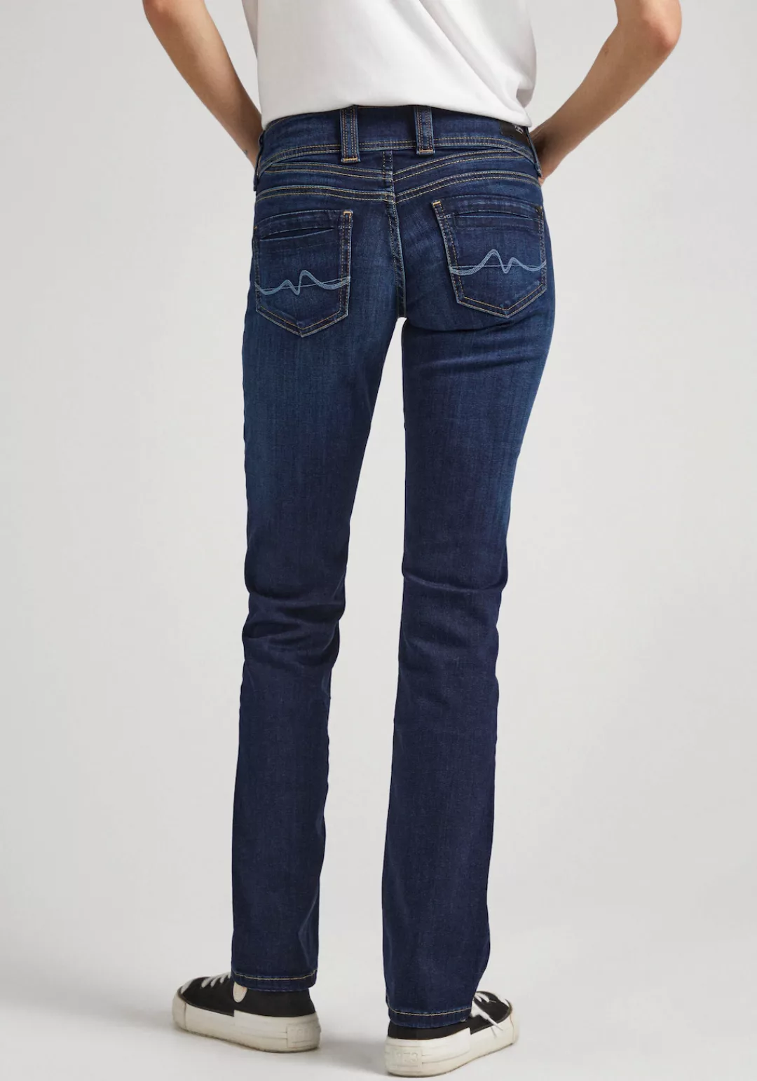 Pepe Jeans Damen Jeans Gen - Regular Fit - Blau - Royal Dark günstig online kaufen