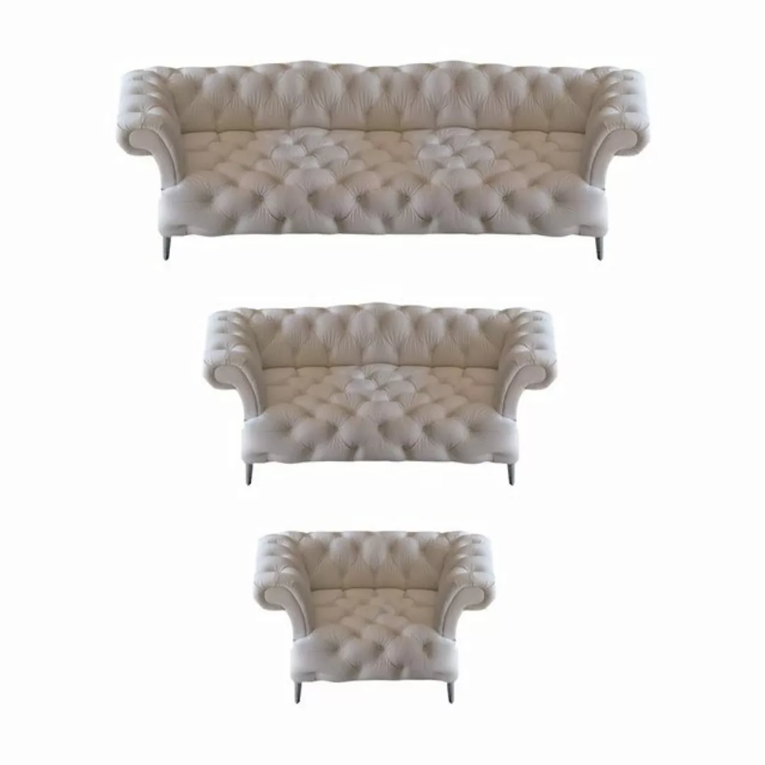 JVmoebel Chesterfield-Sofa Chesterfield Wohnzimmer Sofas Set Modern Polster günstig online kaufen