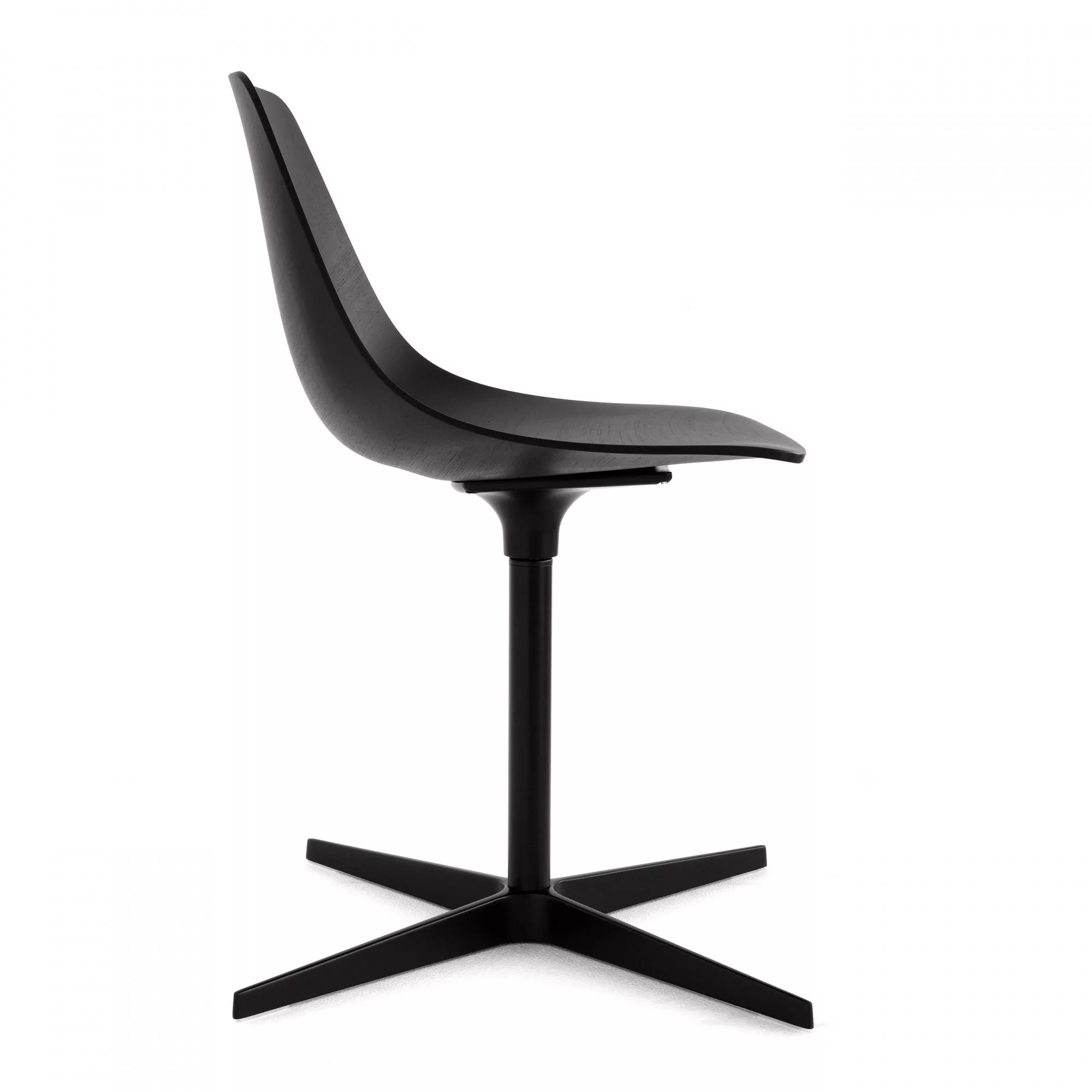 la palma - Miunn S162 Stuhl mit Sternfuß Schwarz - schwarz /offenporig/BxHx günstig online kaufen