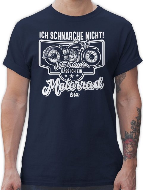 Shirtracer T-Shirt Ich schnarche nicht ich träume dass ich ein Motorrad bin günstig online kaufen