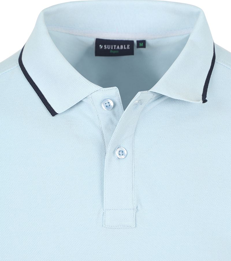 Suitable Respect Poloshirt Tip Ferry Hellblau   - Größe M günstig online kaufen