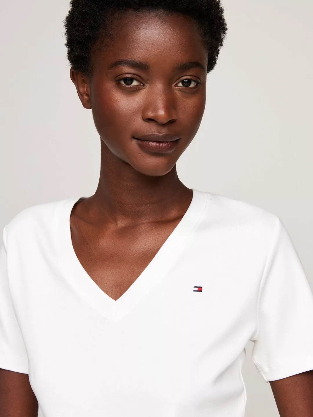 Tommy Hilfiger T-Shirt mit Logostickerei günstig online kaufen