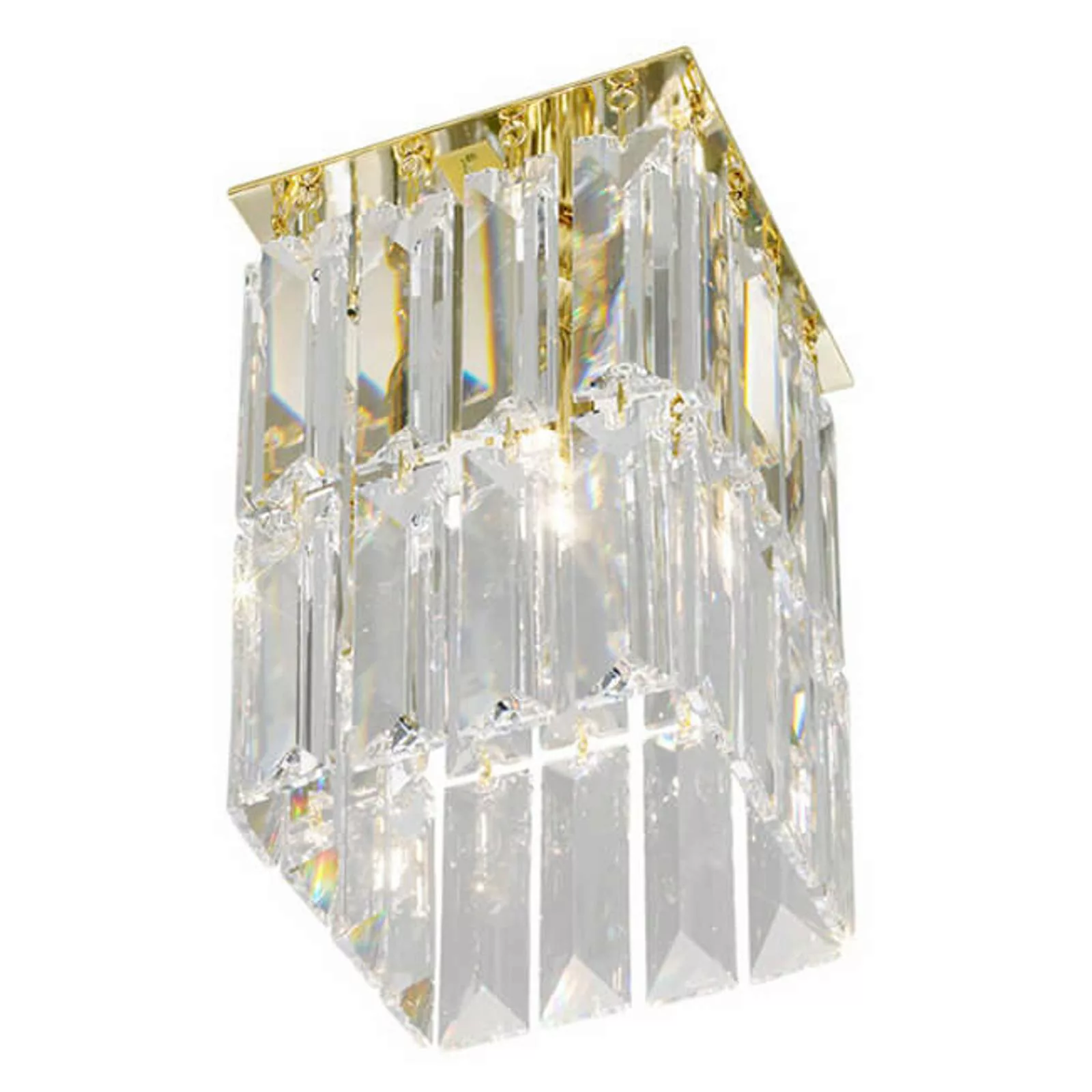 KOLARZ Prisma - goldene Kristall-Deckenleuchte günstig online kaufen