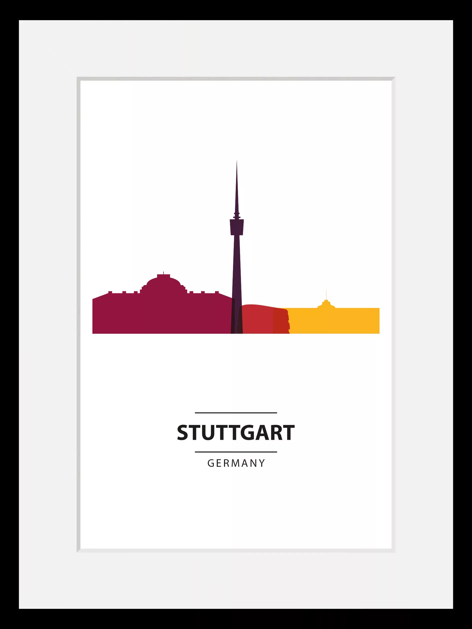 queence Bild "Stuttgart", Städte-Schriftzug-Deutschland-Gebäude, (1 St.), H günstig online kaufen