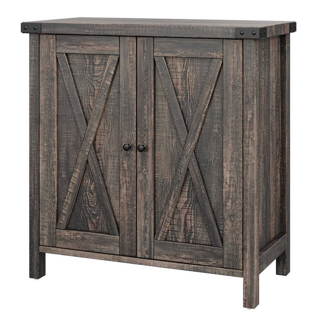 GarveeMore Beistellschrank Sideboard Küchenschrank,Landhausstil mit 2 Türen günstig online kaufen