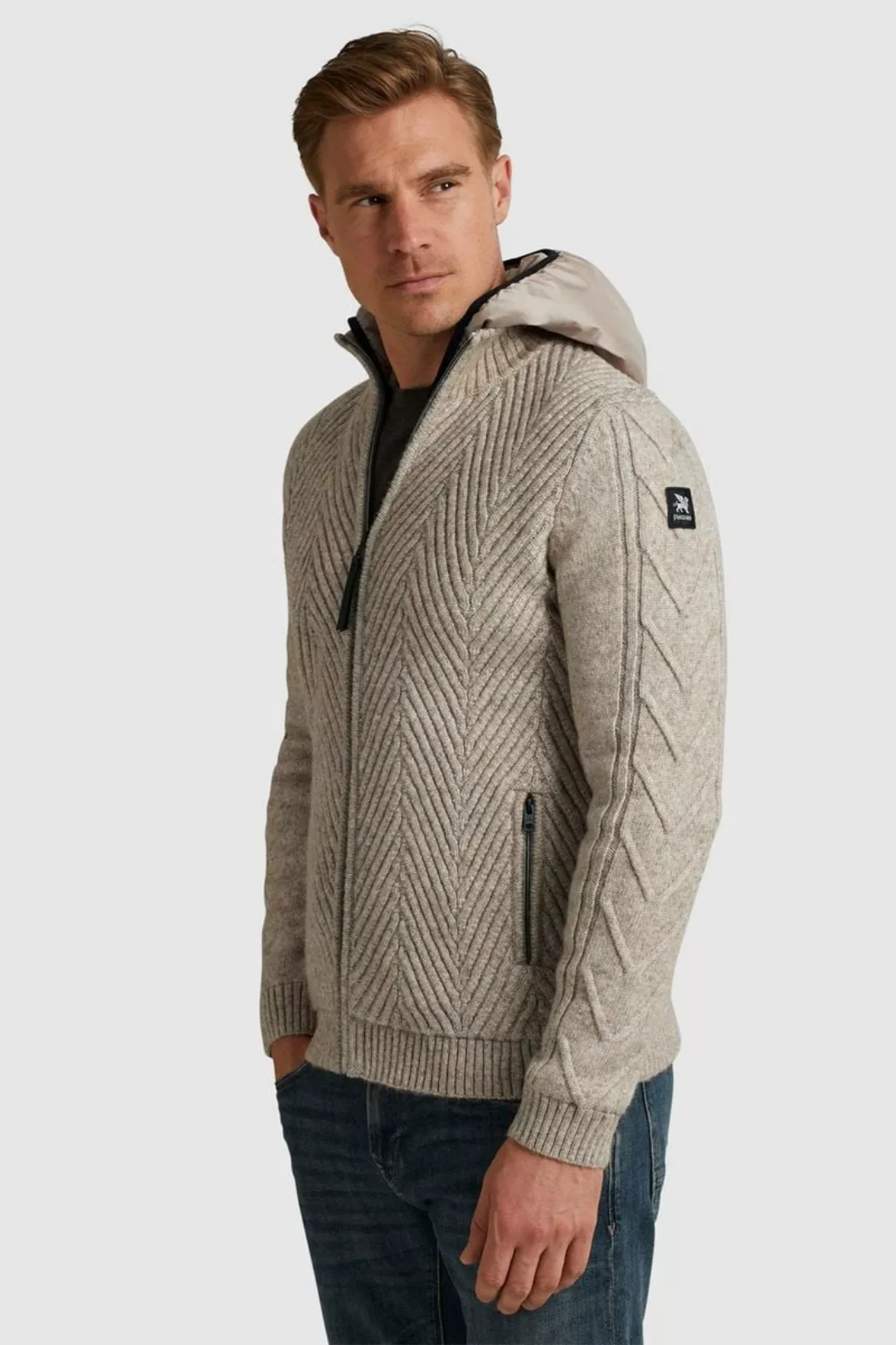 Vanguard Strickjacke Wool Beige - Größe XL günstig online kaufen