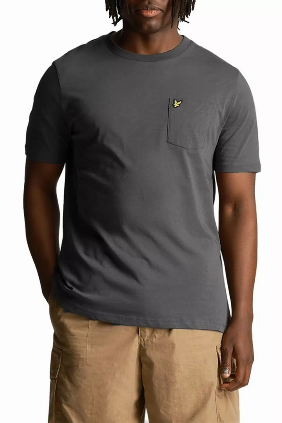 Lyle & Scott T-Shirt Baumwolle, Mit Logo, Rundhalsausschnitt Und Tasche günstig online kaufen