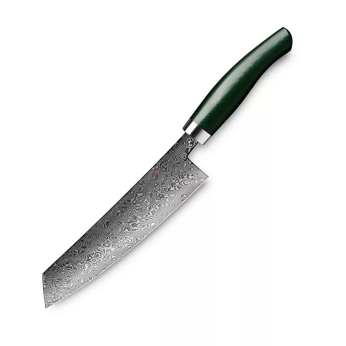 Nesmuk Exklusiv C 90 Damast Kochmesser 18 cm - Griff Micarta grün günstig online kaufen