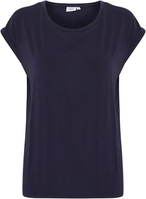 Saint Tropez Rundhalsshirt Basic in edler LYOCELL Qualität günstig online kaufen