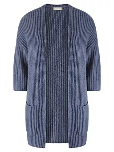 Strickjacke 3/4-Arm include blau günstig online kaufen
