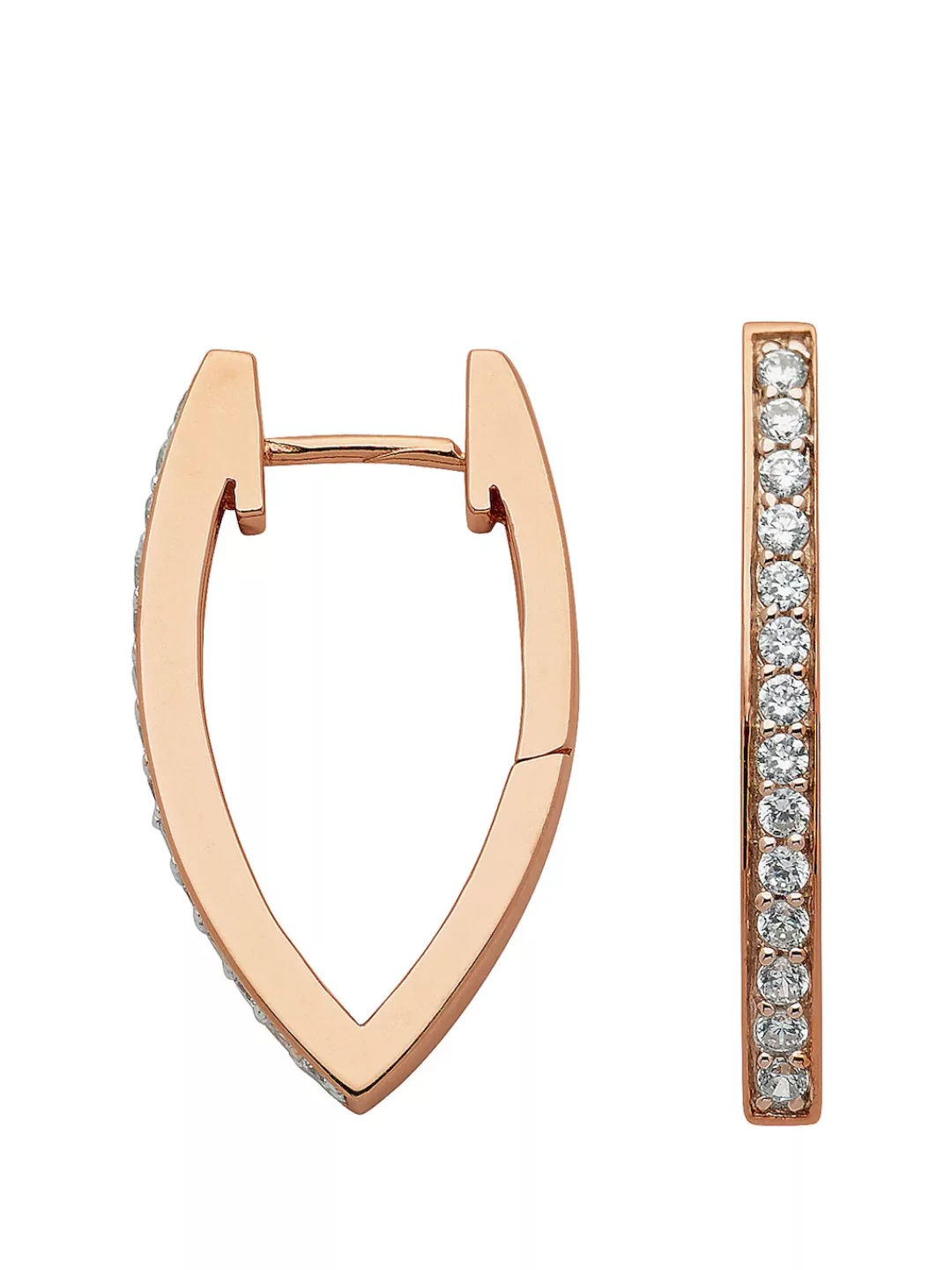 Adelia´s Paar Ohrhänger "925 Silber Ohrringe Creolen", mit Zirkonia Silbers günstig online kaufen