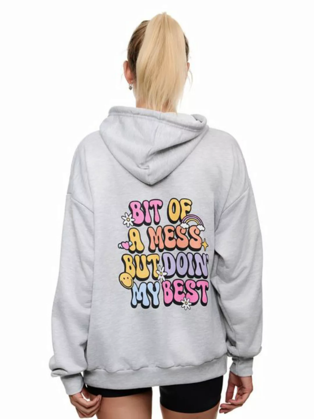 Worldclassca Hoodie Worldclassca Oversized Print Hoodie Kapuzenpullover Swe günstig online kaufen