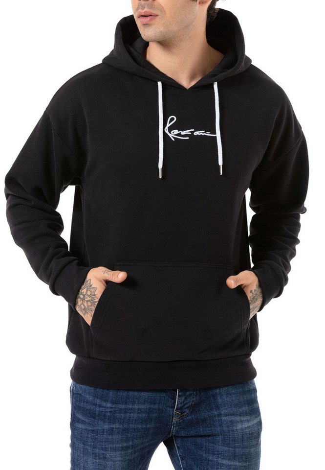 RedBridge Kapuzensweatshirt Herren Kapuzenpullover Schwarz S Bestickung günstig online kaufen