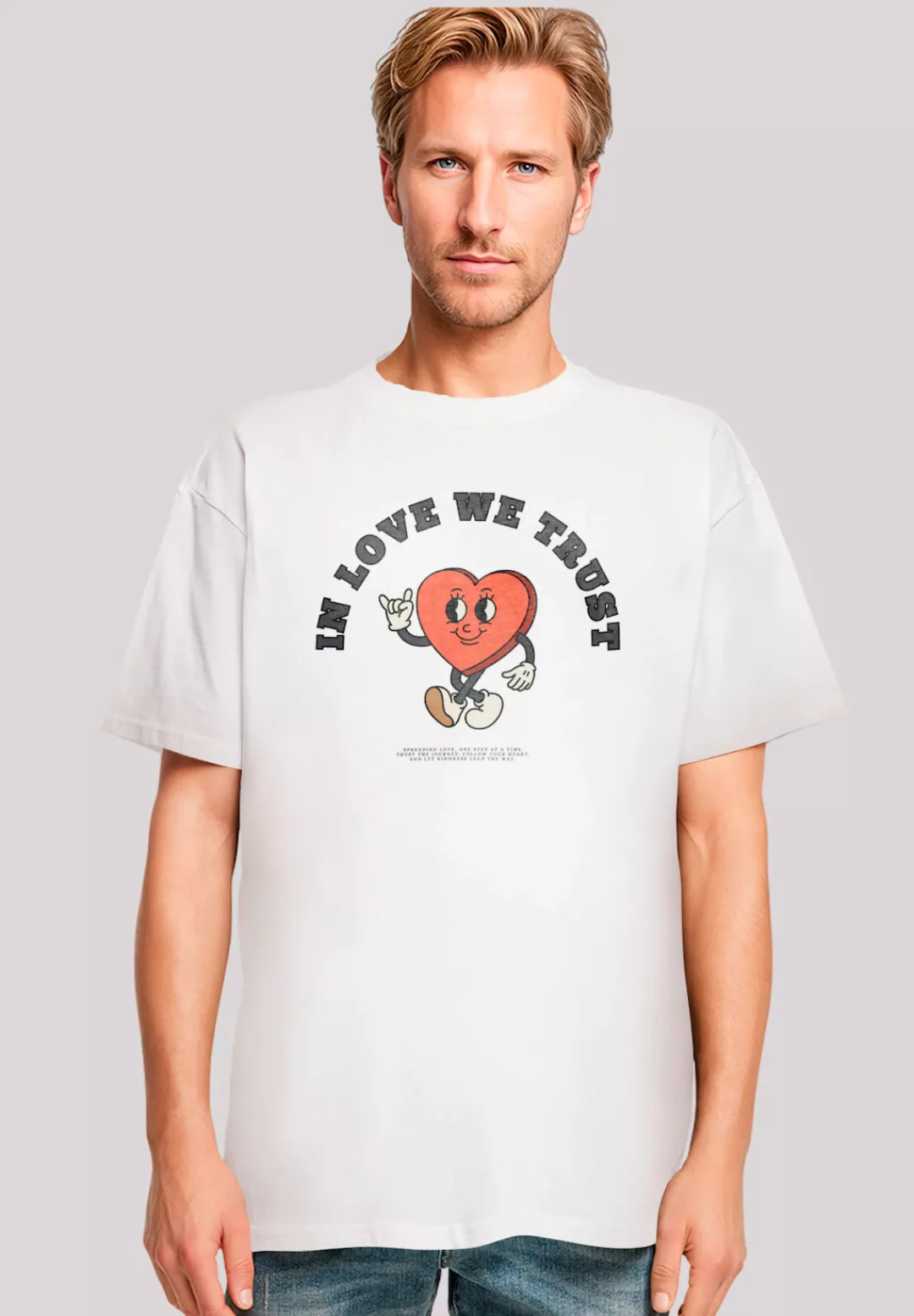 F4NT4STIC T-Shirt "In Love We Trust Valentinstag Streetwear", Premium Y2K S günstig online kaufen