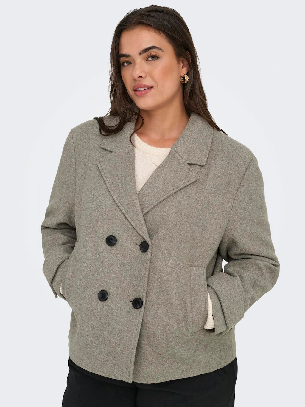 ONLY CARMAKOMA Kurzjacke "CARFREJA LIFE SHORT DB JACKET OTW NOOS" günstig online kaufen