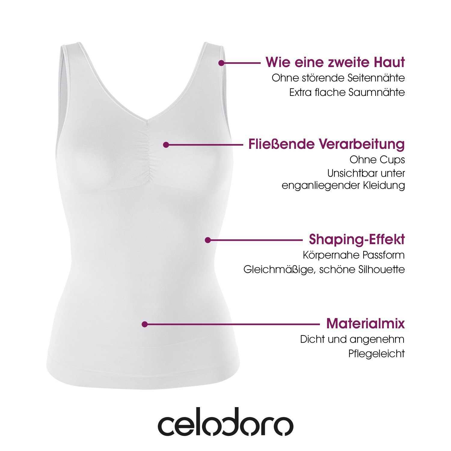 celodoro Unterhemd Damen Form-Top - Seamless günstig online kaufen