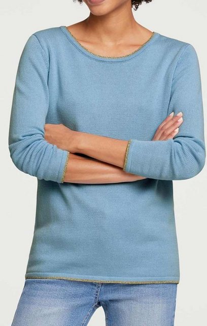 heine Strickpullover LINEA TESINI Damen Designer-Pullover, hellblau günstig online kaufen