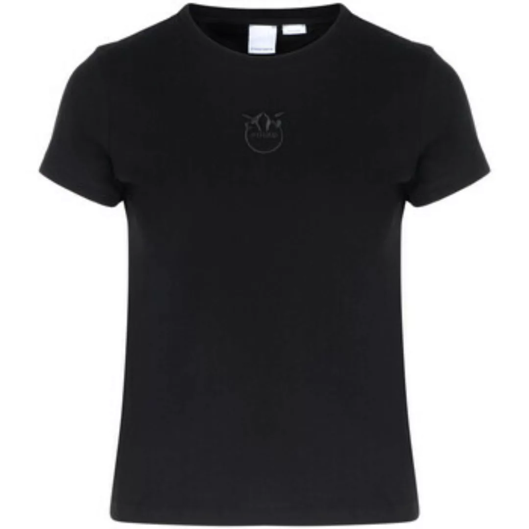 Pinko  T-Shirts & Poloshirts T-shirt  schwarz mit Love Birds Stickerei günstig online kaufen