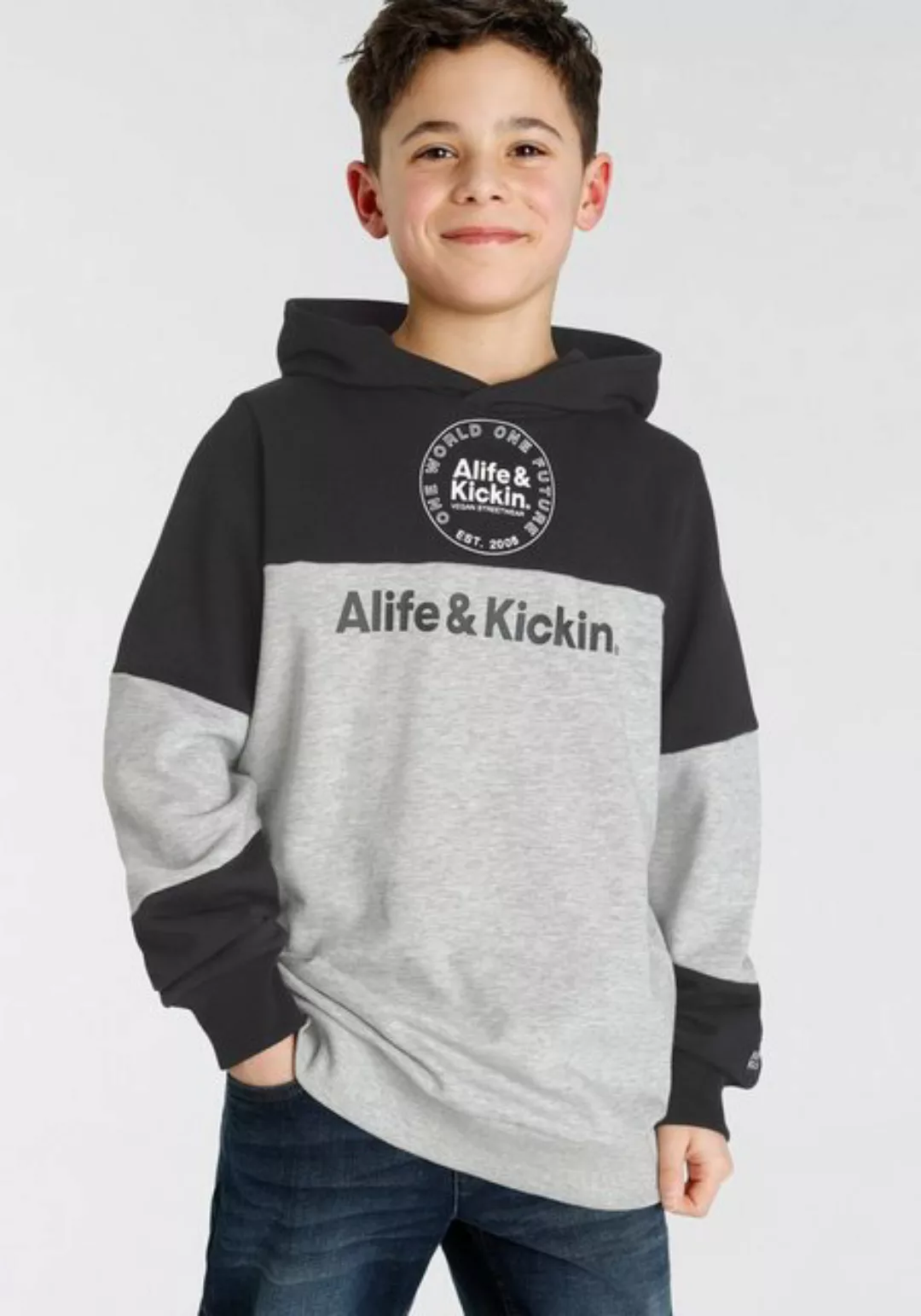 Alife & Kickin Kapuzensweatshirt Colorblocking, mit lässigen Einsätzen und günstig online kaufen