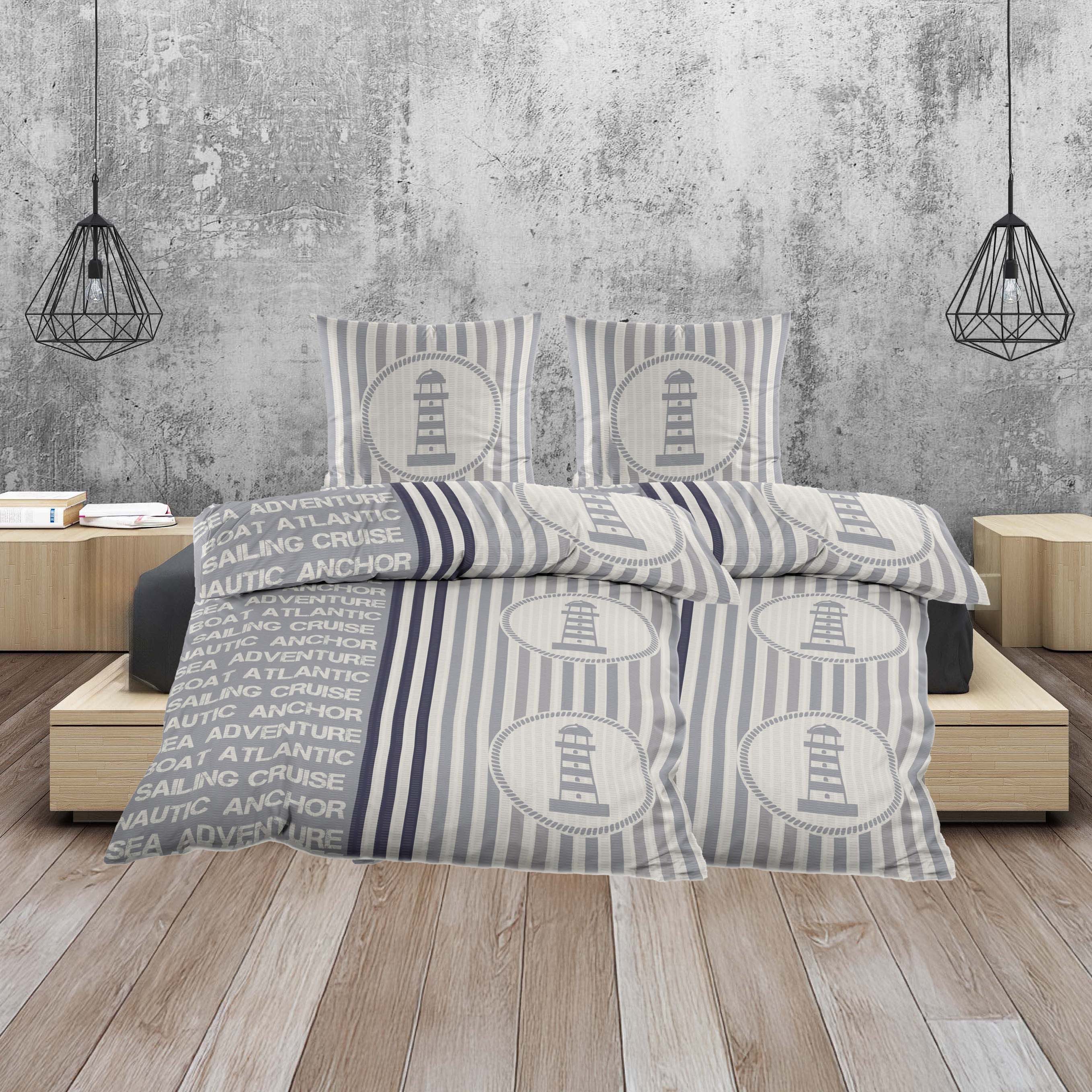Casa Colori Bettwäsche Seersucker Bettwäsche 135x200 günstig online kaufen