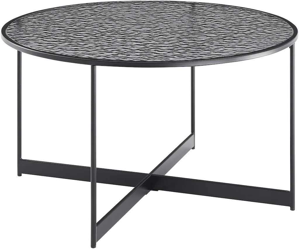 SalesFever Couchtisch, (1 St.), Glasplatte mit Strukturoptik günstig online kaufen