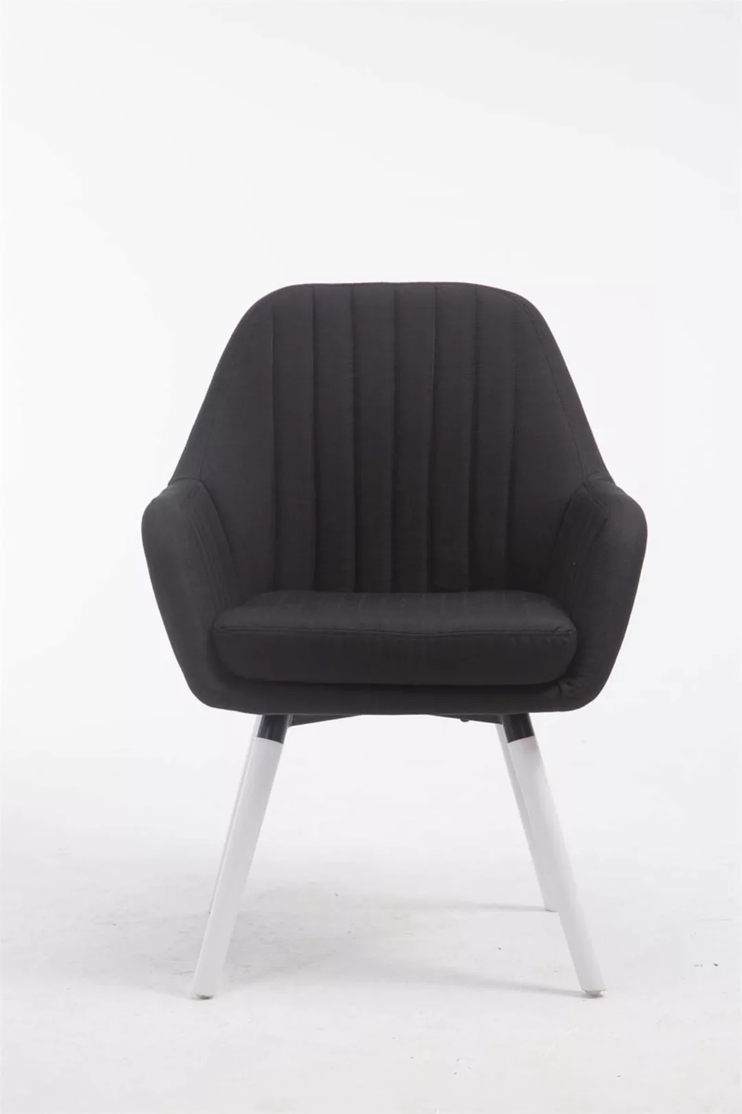 Stuhl Florian Stoff Weiß Schwarz günstig online kaufen