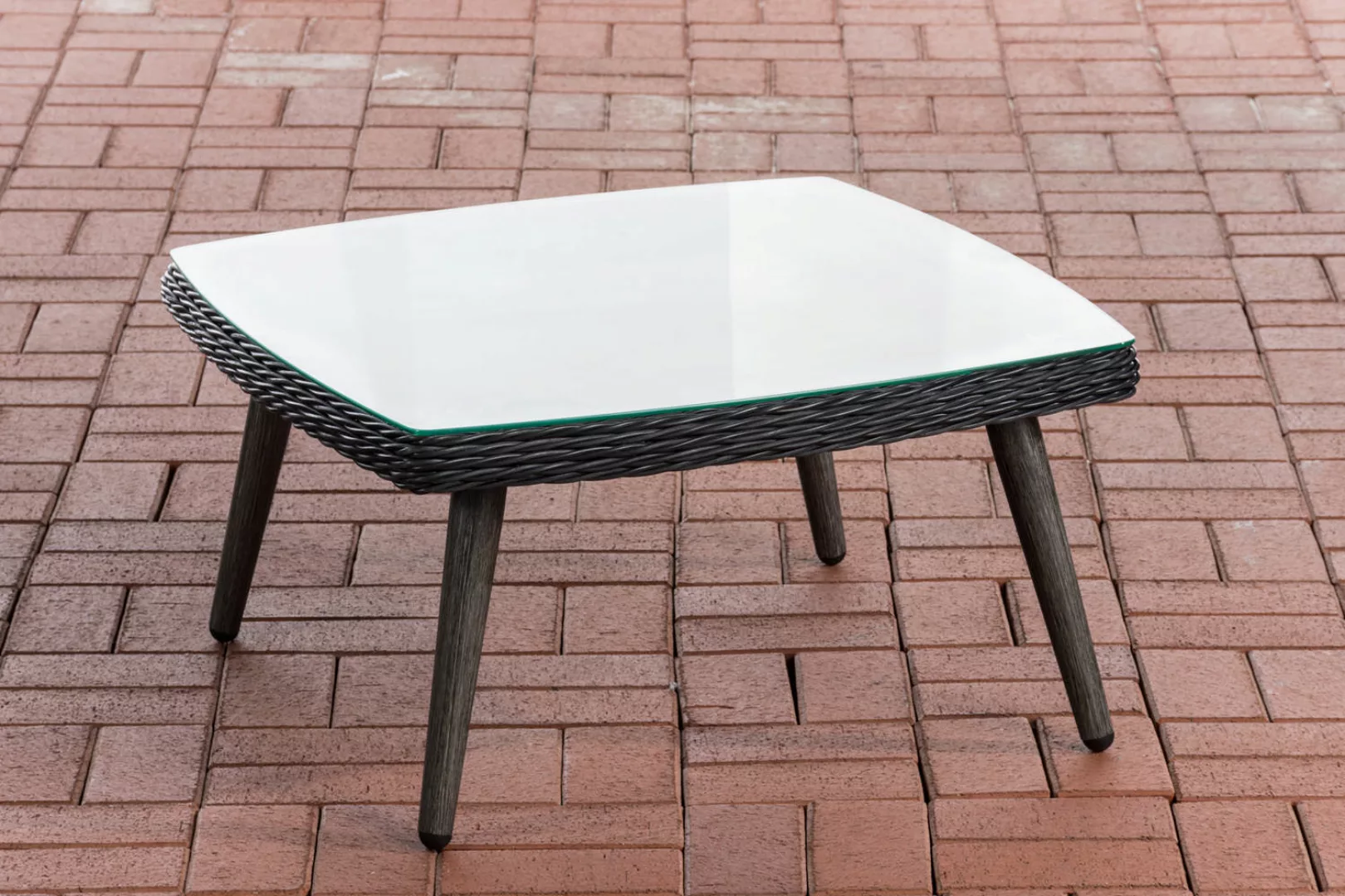 Tisch Ameland Rundrattan 30 cm schwarz günstig online kaufen