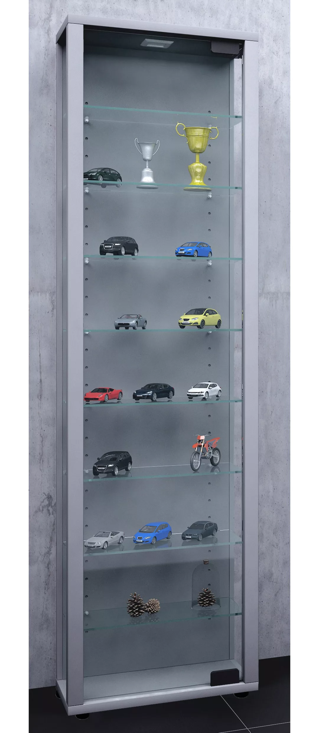 VCM Vitrine "VCM Glasvitrine stehend  Vitrine Glas mit ESG-Sicherheitsglas günstig online kaufen