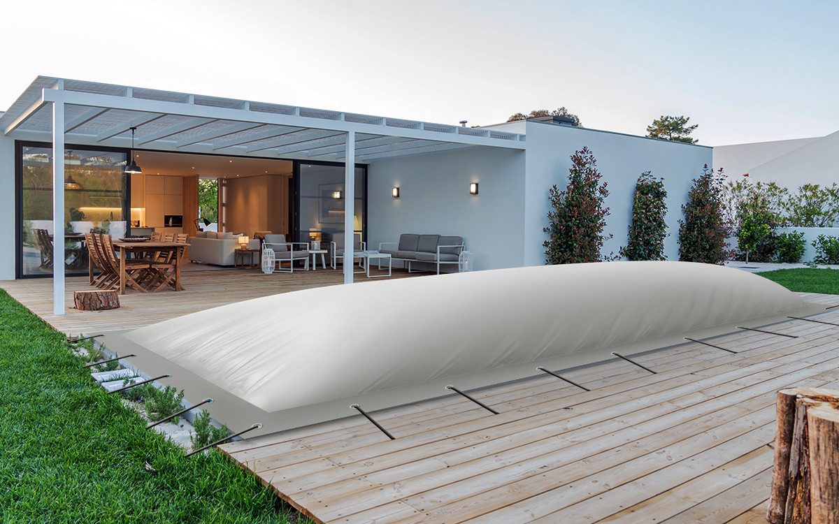 AirDeluxe Pool-Abdeckplane (Profi-Qualität) Rechteckige aufblasbare Poolpla günstig online kaufen