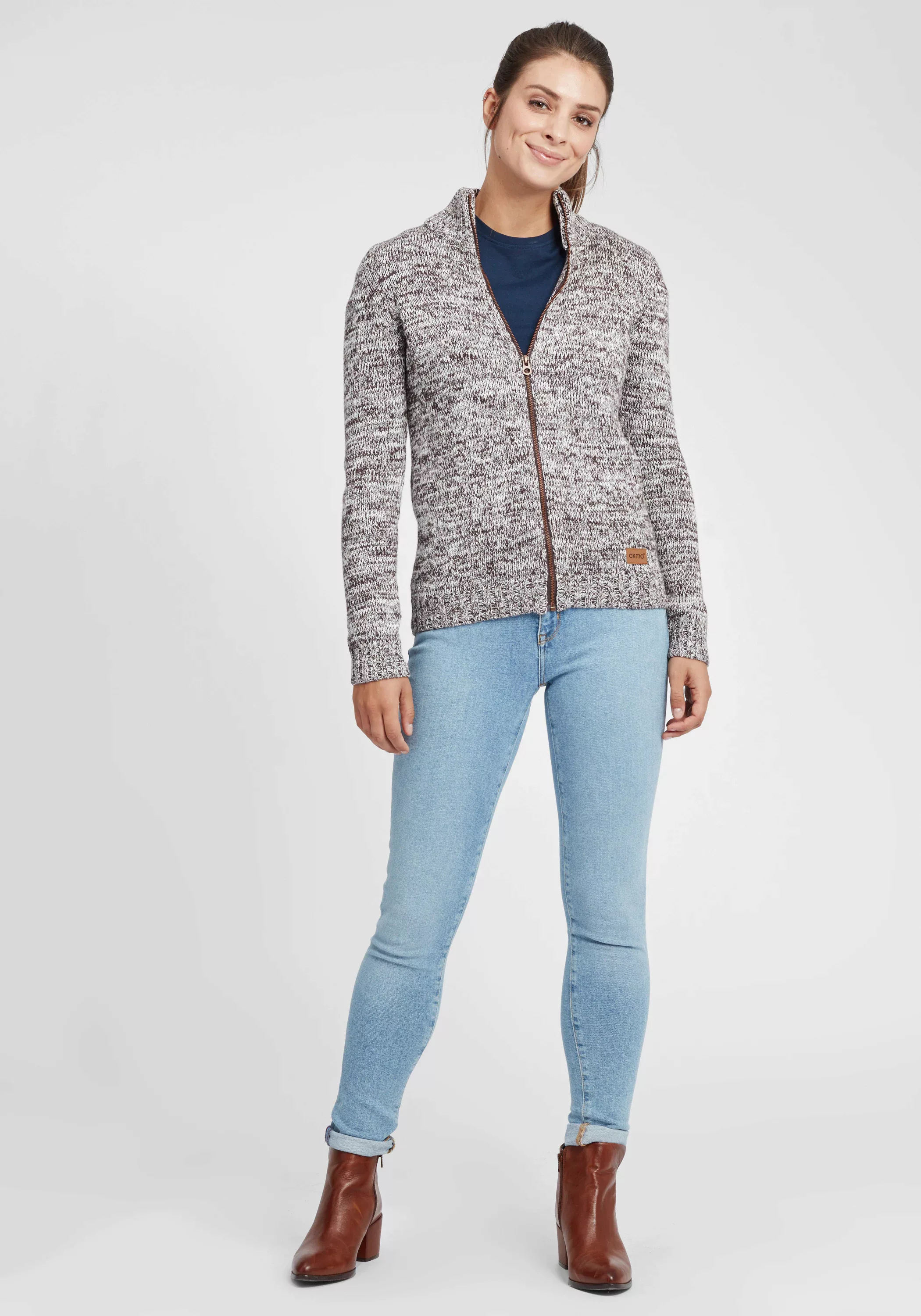 OXMO Strickjacke OXPhenix Cardigan mit Stehkragen günstig online kaufen