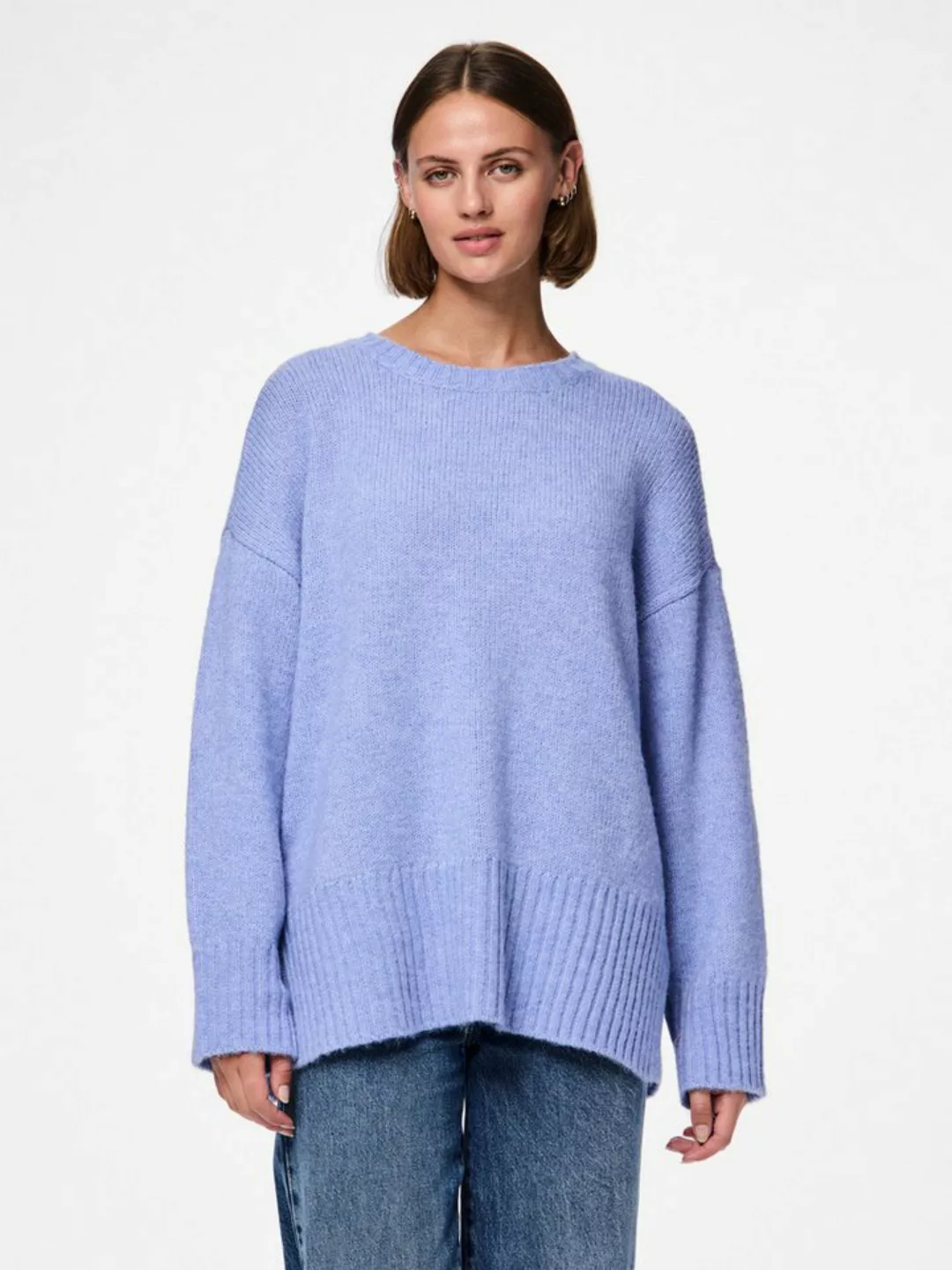 pieces Rundhalspullover PCNANCY LS LOOSE O-NECK KNIT NOOS BC Oversized günstig online kaufen