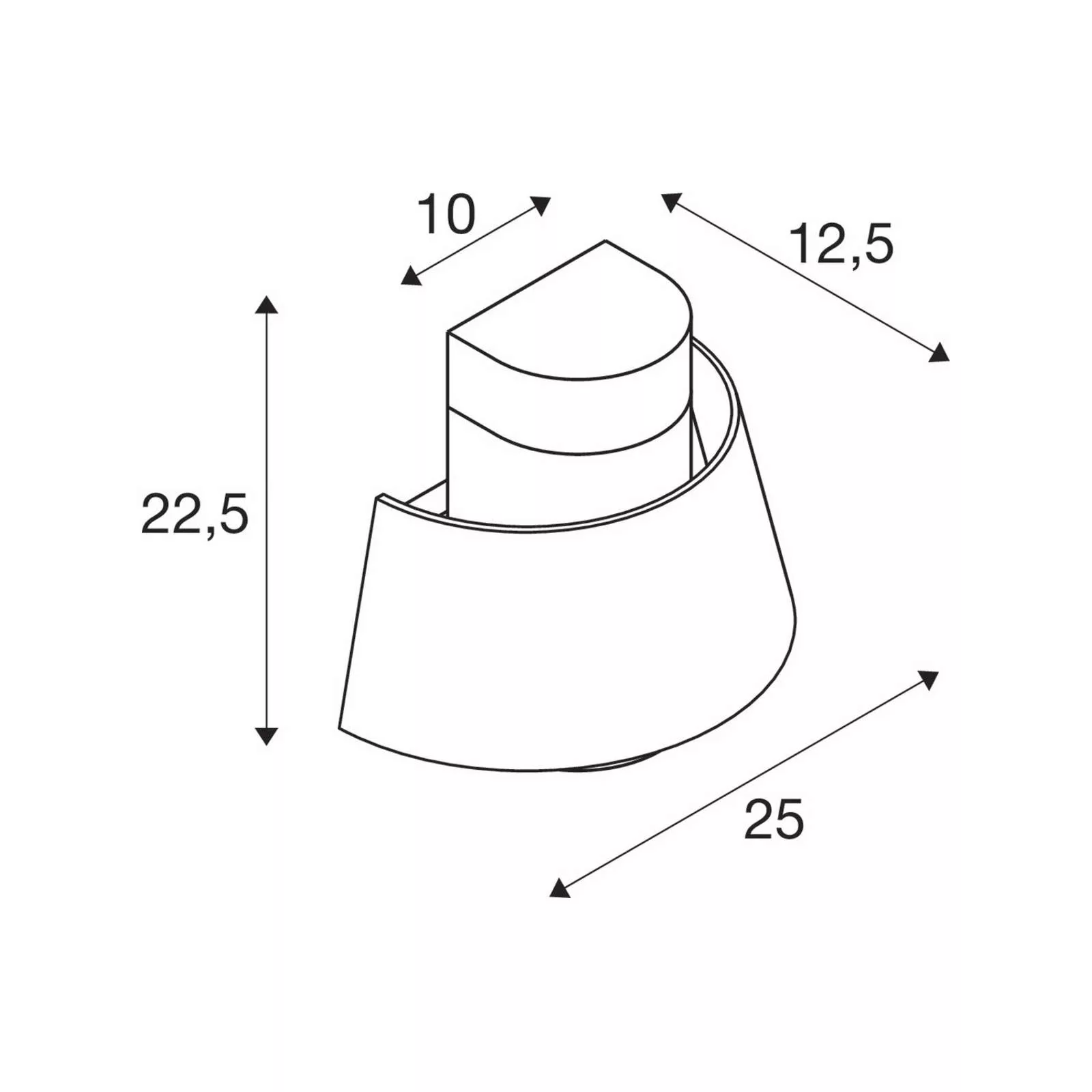 SLV Wandlampe Photoni, rostfarben, Aluminium, Breite 25 cm günstig online kaufen