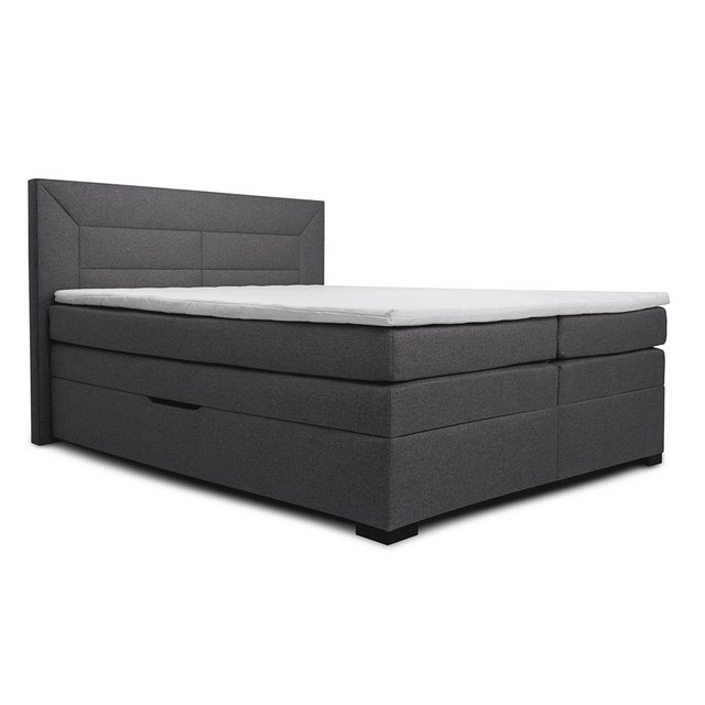 VitaliSpa® Boxspringbett, Anthrazit, 210 x 151 cm günstig online kaufen