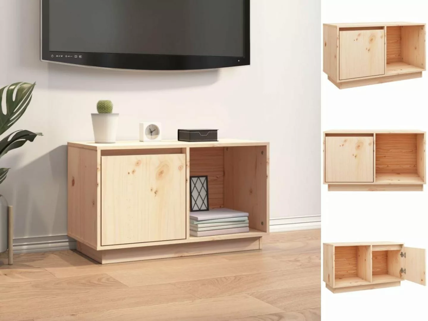 vidaXL TV-Schrank TV-Schrank 74x35x44 cm Massivholz Kiefer Sideboard Fernse günstig online kaufen