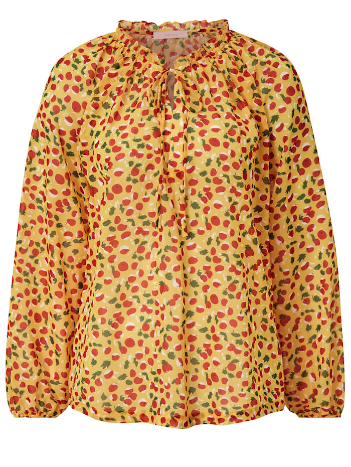 Chiffon-Bluse mit Kirsch-Print SIENNA Multicolor günstig online kaufen