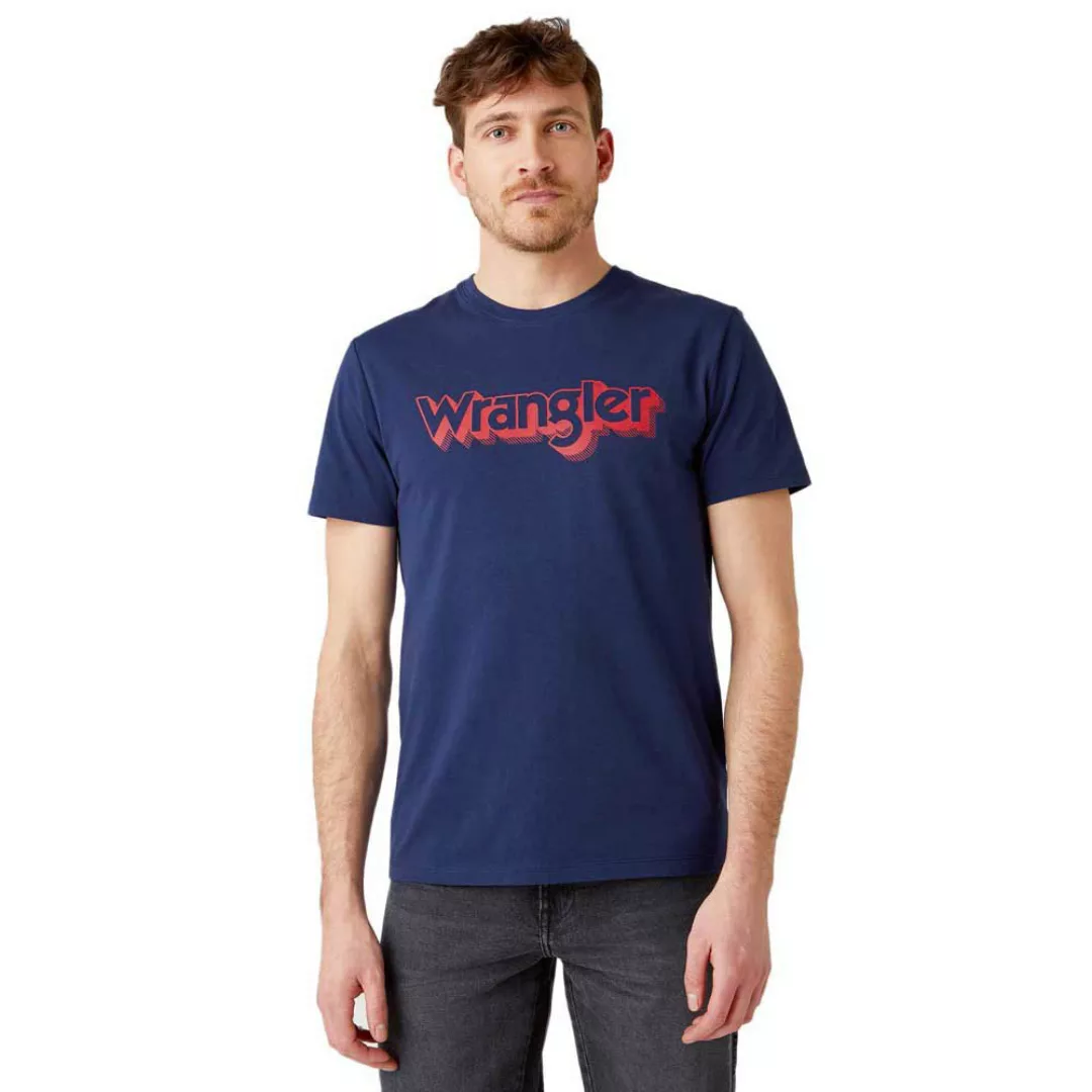 Wrangler Logo Kurzärmeliges T-shirt S Navy günstig online kaufen
