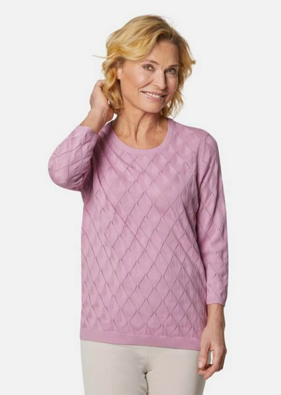GOLDNER Strickpullover Gepflegter Ajour-Pullover mit femininen Durchbrüchen günstig online kaufen