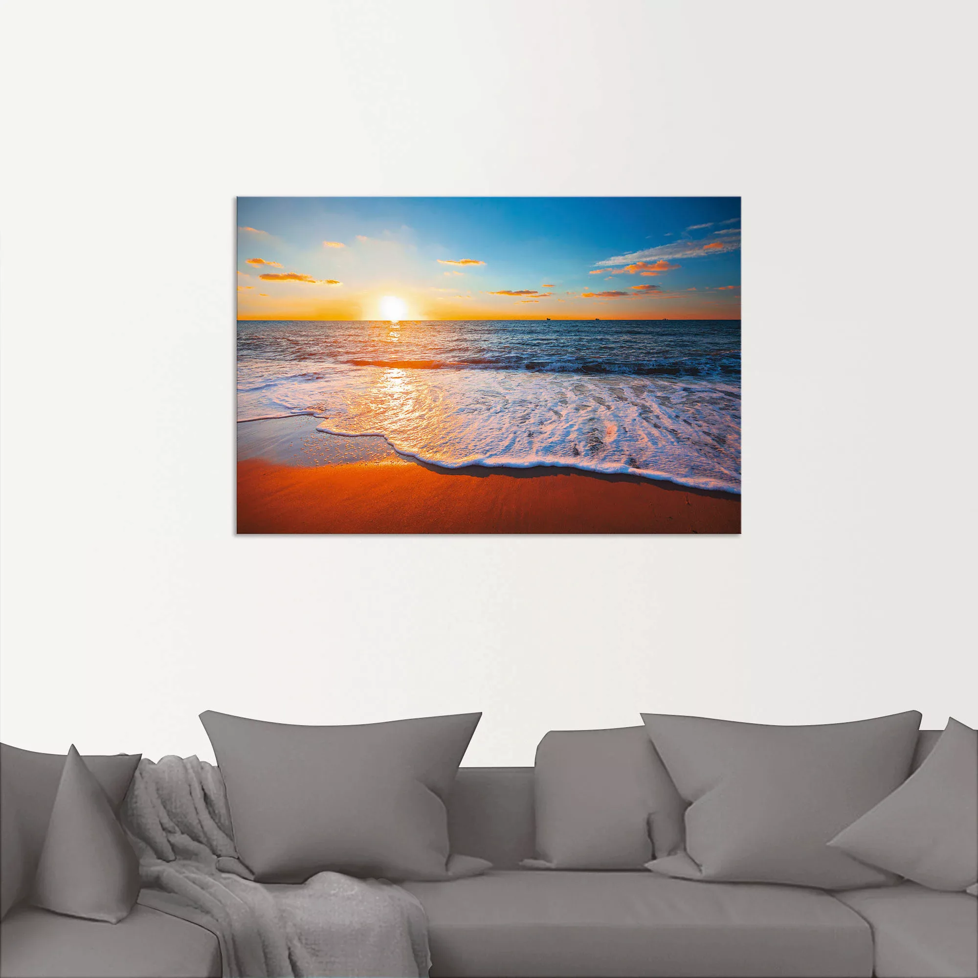 Artland Wandbild "Sonnenuntergang und das Meer", Strand, (1 St.), als Alubi günstig online kaufen