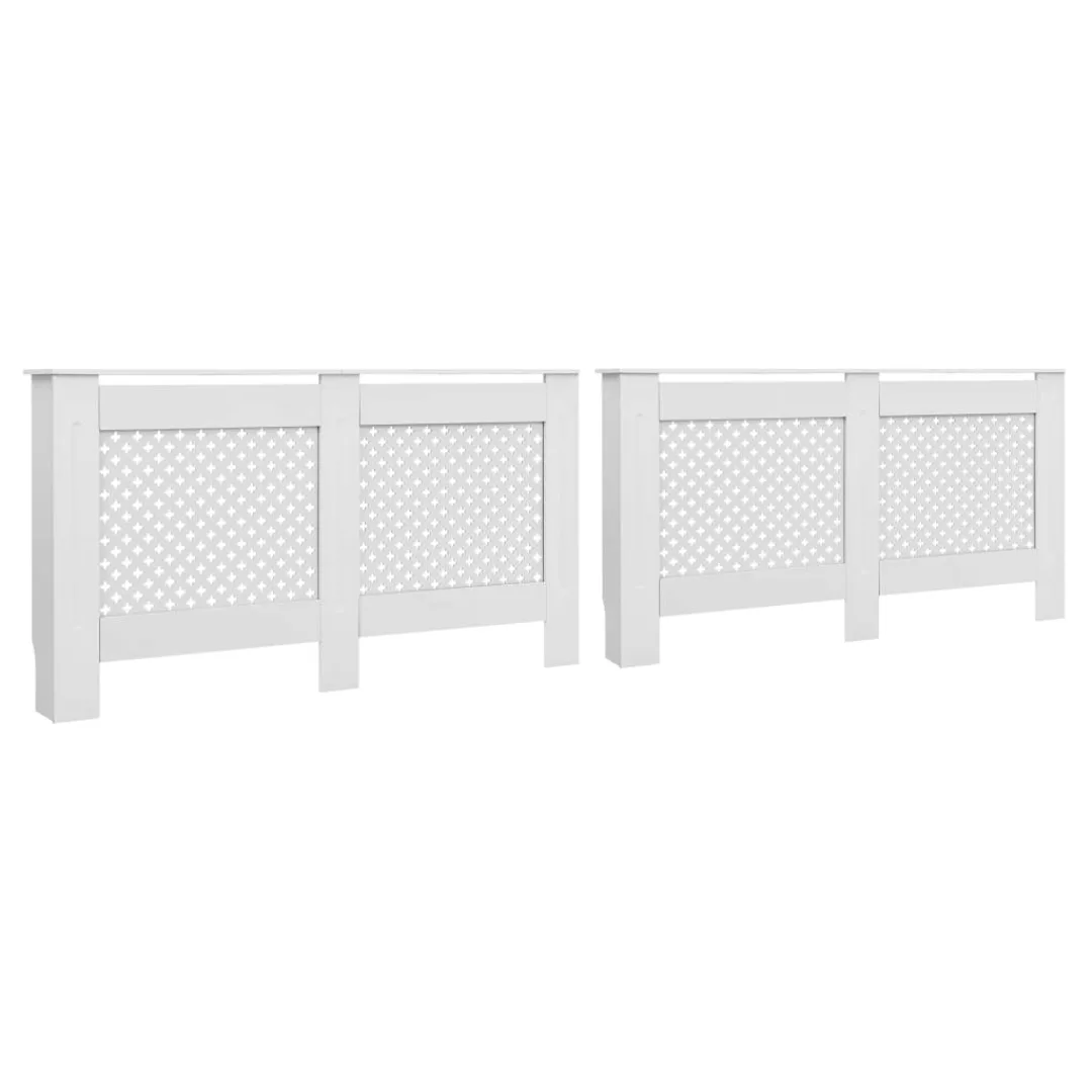 Heizkörperverkleidungen 2 Stk. Weiß 152 X 19 X 81,5 Cm Mdf günstig online kaufen