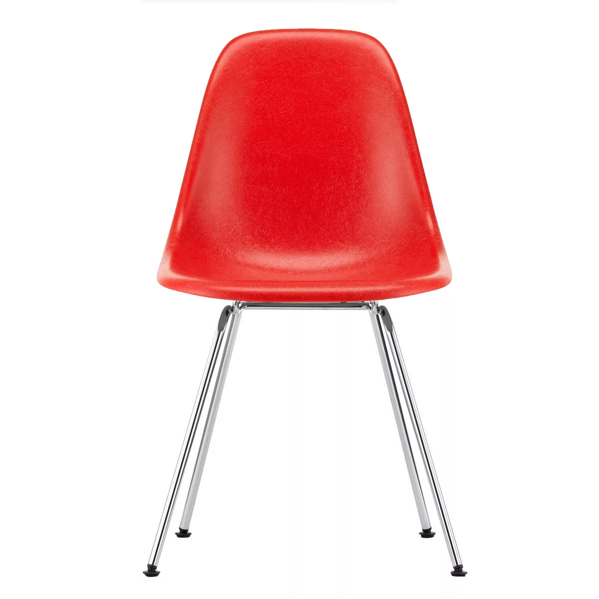Vitra - Eames Fiberglass Side Chair DSX Gestell verchromt - klassisches rot günstig online kaufen