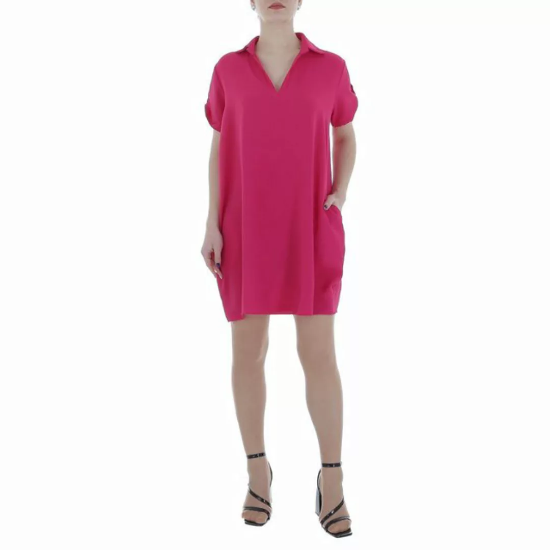 Ital-Design Tunikakleid Damen Freizeit (86164435) Kreppoptik/gesmokt Kleid günstig online kaufen